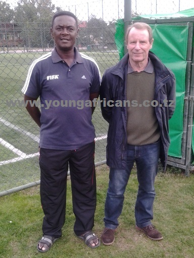 Kocha Msaidizi wa Young Africans Charles Mkwasa akiwa na Kocha Berit Vogts