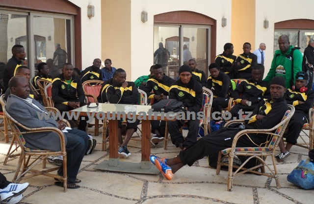 Wachezaji wa Young Africans mara walipowasili katika hoteli ya Nile Paradise Inn jijini Cairo